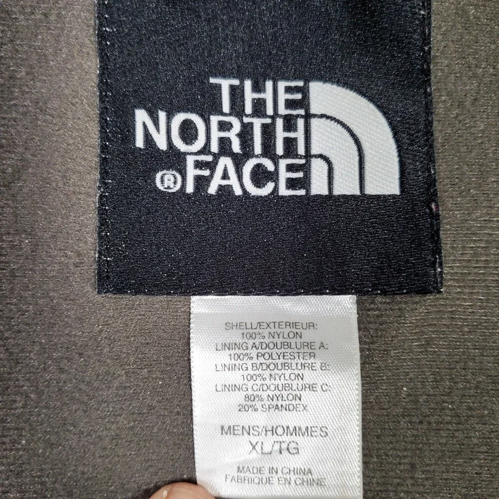 VTG The North Face HyVent Jacket Mens‎ XL Gray Black Colorblock Waterproof  Y2K